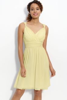 Donna Morgan Ruched Chiffon Dress - Lyst
