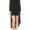 Elizabeth And James Claudia Asymmetric Silkchiffon Dress in Black - Lyst