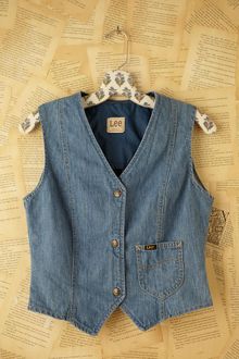 Free People Vintage Denim Vest - Lyst