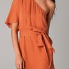 Haute Hippie Flutter Sleeve Mini Dress in Orange - Lyst