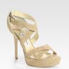 Jimmy Choo Vamp Sue Strappy Suede Platform Sandals in Beige (nude) - Lyst