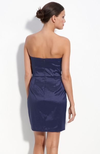 topshop spot taffeta occasion dress in blue