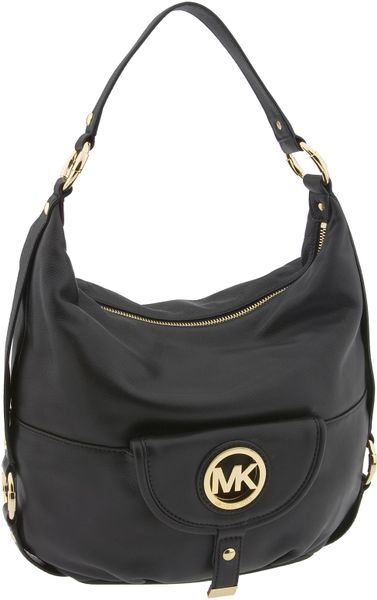 Michael Michael Kors Fulton Logo - Large Shoulder Bag in Black
