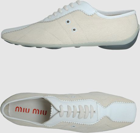 Miu Miu Sneakers in White (ivory) - Lyst