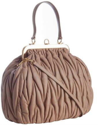  Soft Pink Quilted Leather Convertible Top Handle Bag 