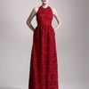 Valentino Lace Halter Gown in Red - Lyst