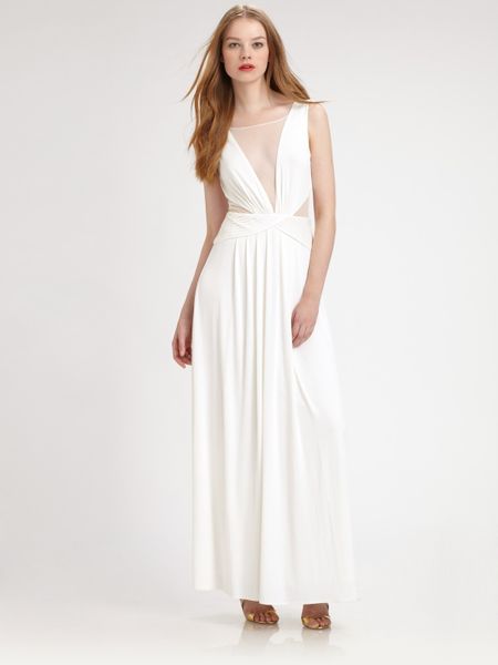 Bcbgmaxazria Magdalena Gown in White - Lyst