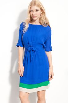 Eci Colorblock Silk Chiffon Dress - Lyst
