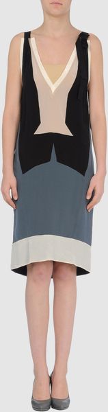 Vionnet Short Dress in Gray (black) - Lyst