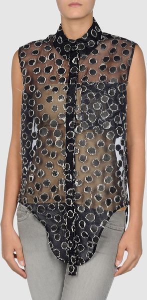 Balenciaga Sleeveless Shirts in Black (blue) - Lyst