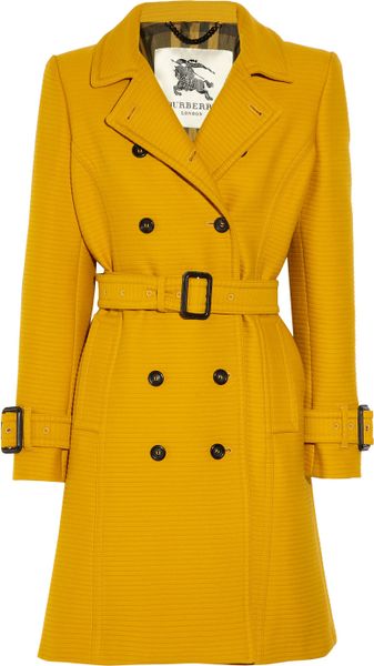 Burberry Ribbed Cotton and Wool-blend Trench Coat - Lyst