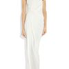 Donna Karan New York Draped Stretch Crepejersey Gown in White - Lyst