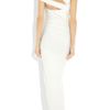 Donna Karan New York Draped Stretch Crepejersey Gown in White - Lyst