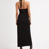 Josie Natori Jersey Halter Maxi Dress in Black - Lyst