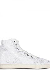 Mancapane Macrame Embroidered High Top Sneakers