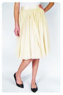 See By Chloé Mid Calf Elastic Waist Silk Skirt in Light Beige - Lyst
