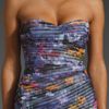 Bcbgmaxazria Strapless Dress in Blue (dark persimmon) - Lyst