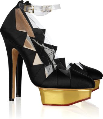 Charlotte Olympia Origami Satin Pumps - Lyst