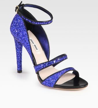  Glitter Leather Sandals 
