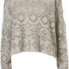 Topshop Burn Out Aztec Sweat in Gray (grey) - Lyst