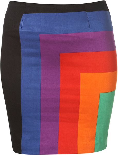 Topshop Becka Skirt By Motel** in Multicolor (multi) - Lyst