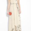 3.1 Phillip Lim Splatter Print Maxi Self Belt Gown in Beige (cream) - Lyst