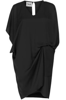 Acne Black Mallory Draped Sleeveless Dress - Lyst