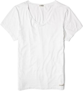 Acne White Scoop Neck Summer Limit T-shirt - Lyst