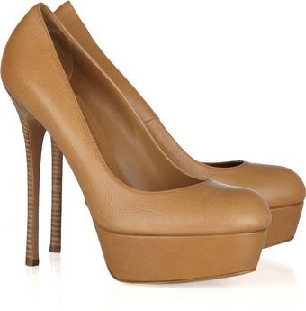 Alexander McQueen Textured-Leather Pumps - Lyst