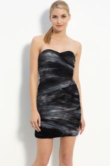 BCBGMAXAZRIA Mesh Strapless Sheath Dress - Lyst