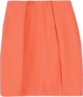 Carven Pleated Cotton-Canvas Mini Skirt - Lyst