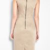 D&g Ultimate Stretch Cotton Pencil Dress in Beige - Lyst