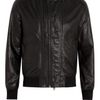 D&g Black Double Zip Front Leather Jacket in Black for Men - Lyst