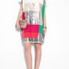 Dkny Short Sleeve Sequin Shift Dress in Multicolor (multicoloured) - Lyst