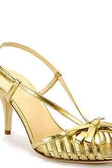 Kate Spade Old Gold Metallic Slingback Sandal - Lyst