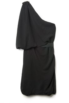 Lanvin One-shoulder Belted Dress - Lyst