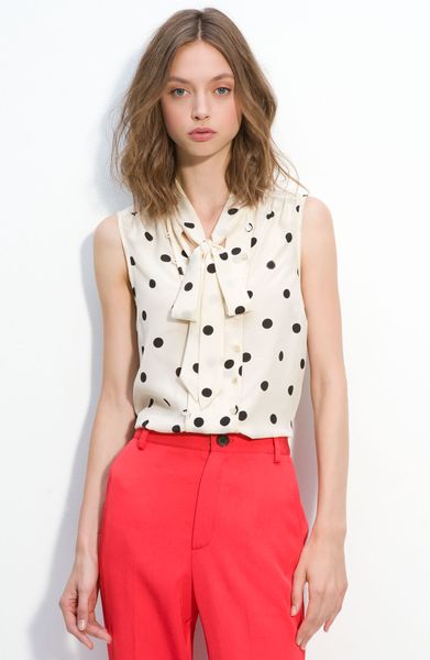 Marc By Marc Jacobs Hot Dot Silk Top in Multicolor (parsnip multi) - Lyst