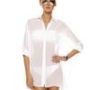 Michael Kors Sheer Crystal Coverup in White - Lyst