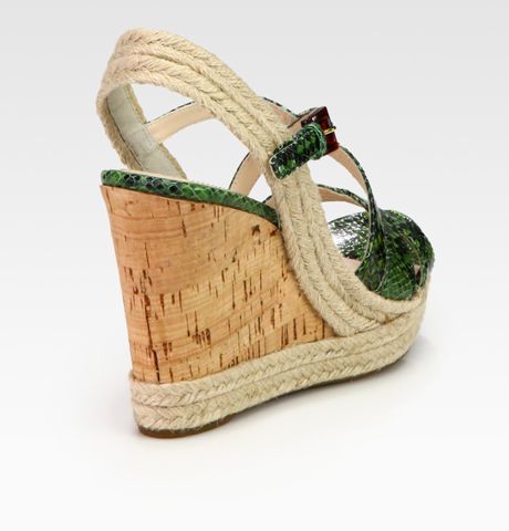 prada leather flatform espadrille slingbacks sandals