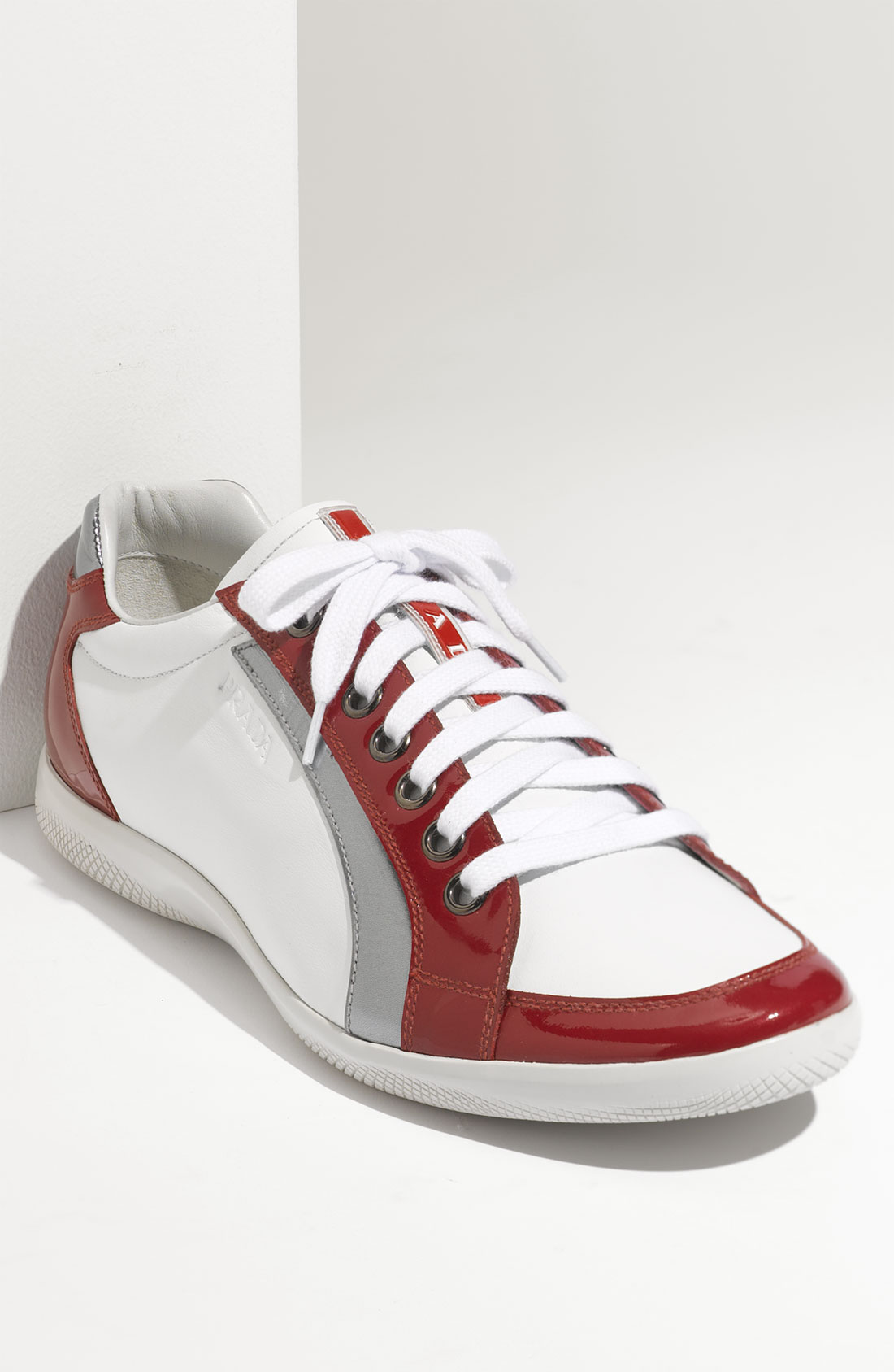 prada leather low top sneaker