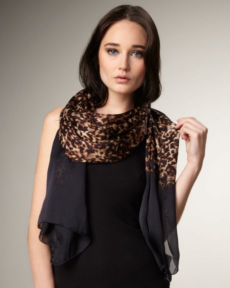 Roberto Cavalli Leopardprint Silk Stole in Animal (one size) - Lyst