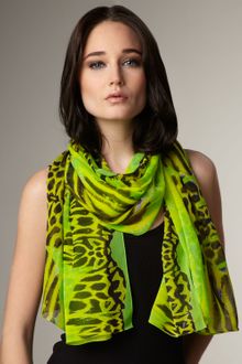 Roberto Cavalli Printed Silk Stole - Lyst