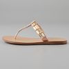 Vera Wang Lavender Rox Flat Thong Sandals in Gold (pink) - Lyst