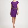 Yves Saint Laurent Silk Dress in Purple (black) - Lyst