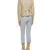 Altuzarra Lark Short Leather Jacket with Peplum in Beige - Lyst
