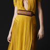 Burberry Prorsum Slash Front Silk Dress in Yellow (chrome yellow) - Lyst