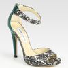 Jimmy Choo Trinity Snakeskin and Patent Leather Sandals in Animal (brown) - Lyst