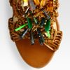 Jimmy Choo Beaded Woven Leather Sandals in Brown (tan) - Lyst