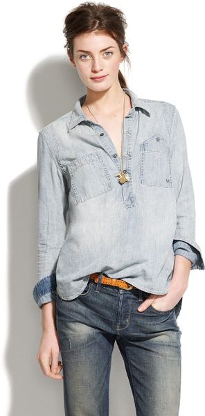 Madewell Rivet & Thread Tincup Popover in Gray (rawhide) - Lyst