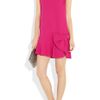 Miu Miu Droppedwaist Crepe Dress in Pink (fuchsia) - Lyst